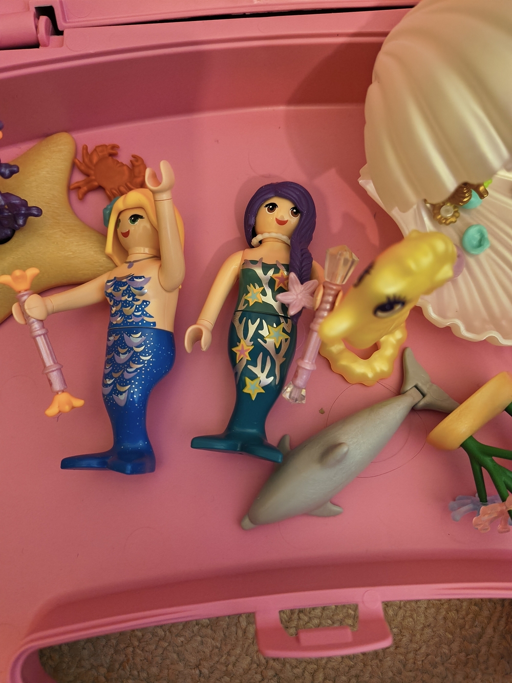 Mermaid Play Figures Set - Blue & Teal